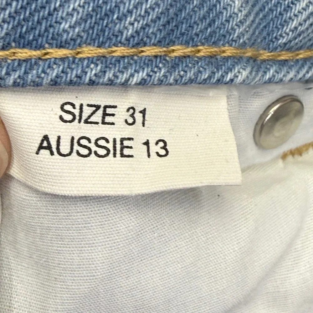 Rollas Heidi Loose Straight High Rise Distressed Jeans Jean Holic 14208 Size 31‎